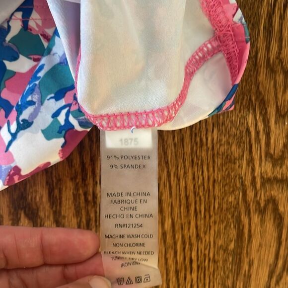 Jofit Sleeveless Collar Golf Tank Top Floral Pink Blue Size S Tennis Active - Picture 5 of 7